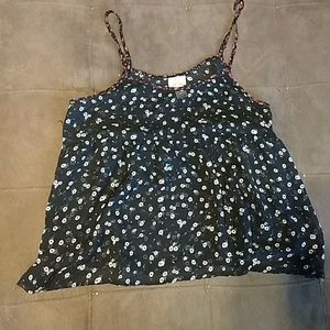 Eyelash Couture Black Floral Top